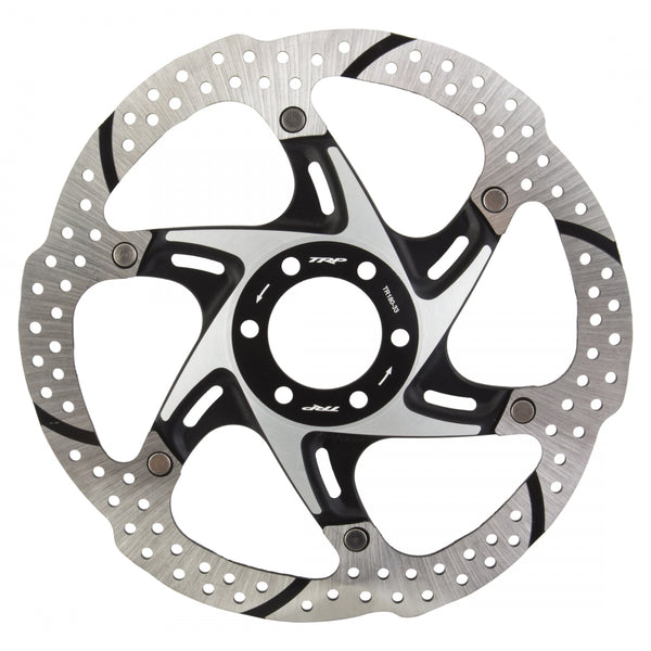 TRP DISC ROTOR 180mm 6b BLACK 2pc w/BOLTS