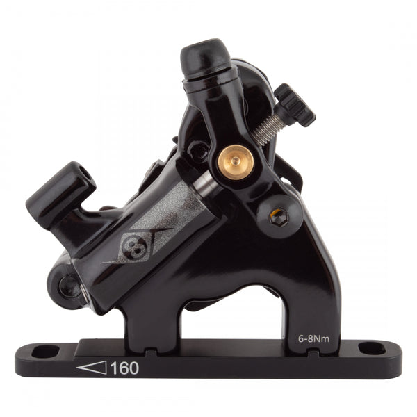 ORIGIN 8 VISE MECH/HYD FLAT MOUNT FRONT BLACK CALIPER ONLY