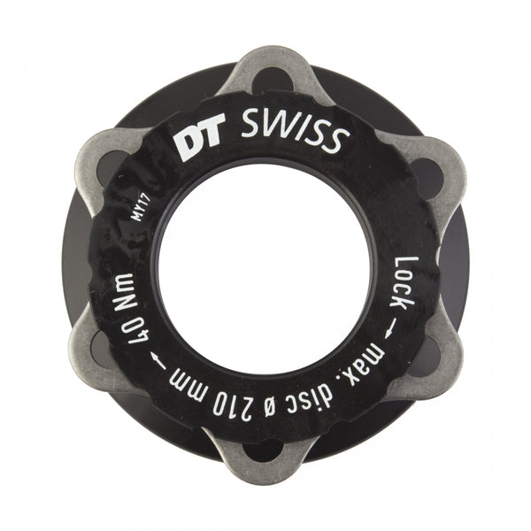 DT DISC ADAPTER MTB CL TO 6B f/15mm AXLE BLACK (J)