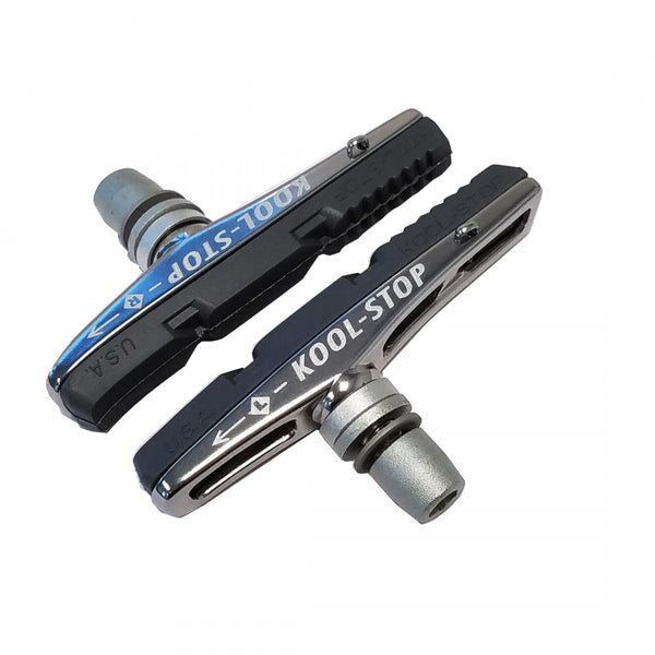 KOOL-STOP V-BRAKE V2 E-BIKE SILVER PAIR W/HRDWRE