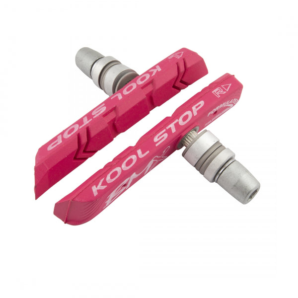 KOOL-STOP V-BRAKE BMX PINK PAIR w/HRDWR