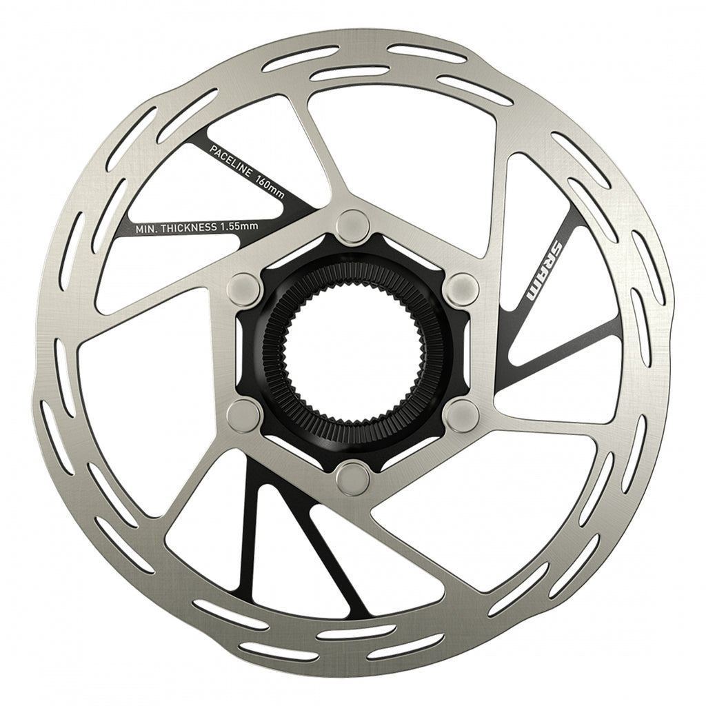 SRAM DISC ROTOR 140 PACELINECL ROUNDED w/LOCK RING SL/BK