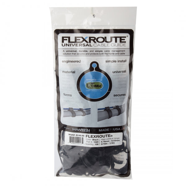 COBRA FLEXROUTE GUIDES ONLY 100pk BULK BLACK