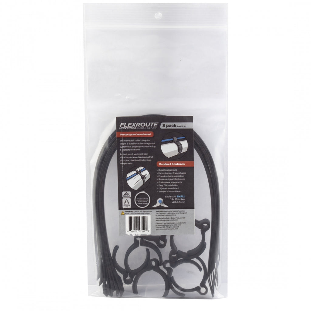 COBRA FLEXROUTE GUIDES SMALL 4.8-6.5mm w/TIES 8pk BLACK