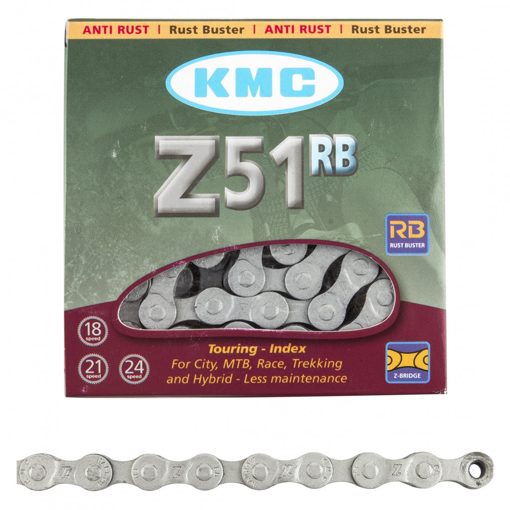 KMC Z8.1 RB INDEX 6/7/8s RUST BUSTER SILVER 116L