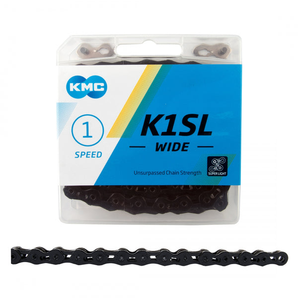 KMC 1/2x1/8 K1SL WIDE 1s BLACK 112L