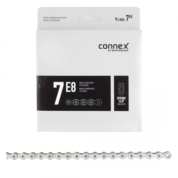 CONNEX 7E8 1s 3/32 SILVER 124L f/EBIKE