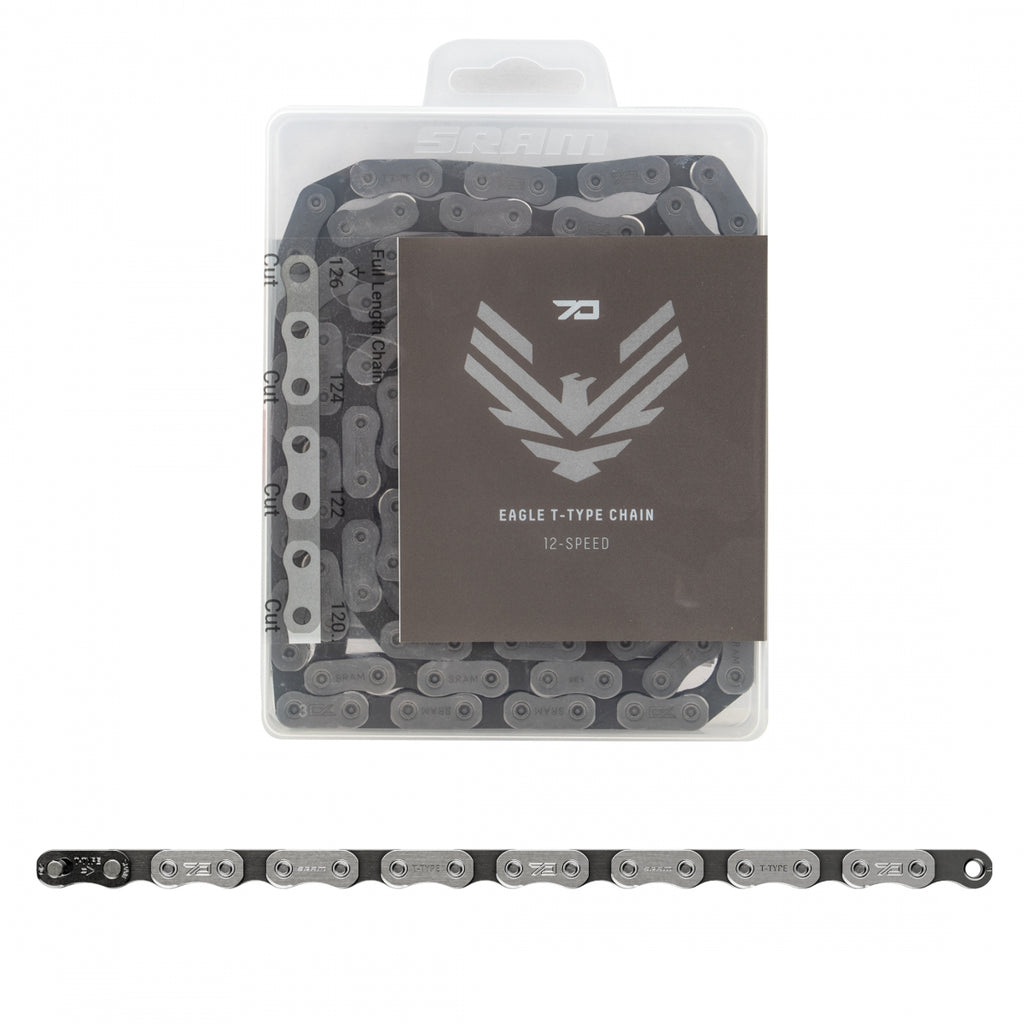 SRAM EAGLE 70 12s SILVER 126L T-TYPE SOLID PIN POWERLOCK