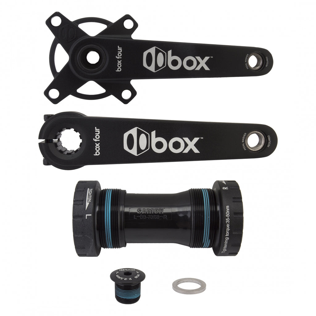 BOX FOUR 2pc ALLOY 165 24mmAXLE 104mm BLACK