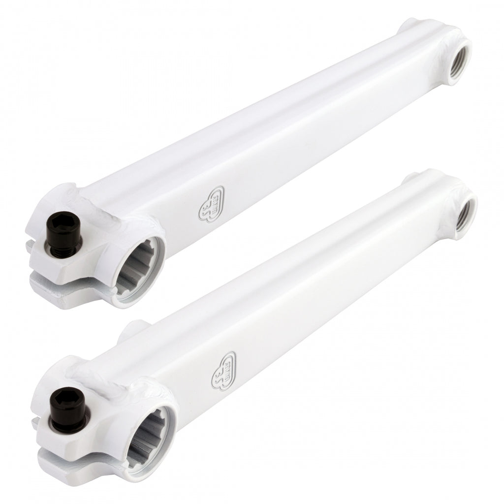 SET SE BIKES BMX V-RIDGE CROMO 175 3PC 19mmx8T SPLINE WHITE w/BB AXLE