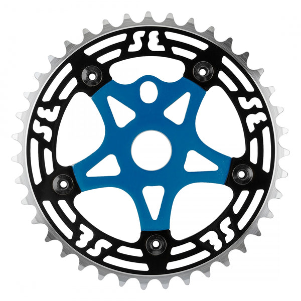 SE BIKES 1pc 39T 1/8 ALLOY w/SPIDER BK/BU CP