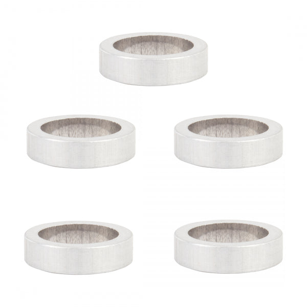 SPACERS ORIGIN 8 ALLOY 3.5mm SILVER BGof5