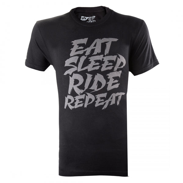 T-SHIRT DHD EAT SLEEP RIDE REPEAT SMALL BLACK