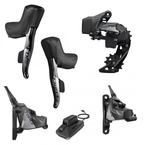 SRAM ETAP 1X FORCE AXS HRDSHIFTER/HYD FLAT DISC BRAKE/RD33t MAX 160 ROTORS 6b & BAT/CHARGER & CORD