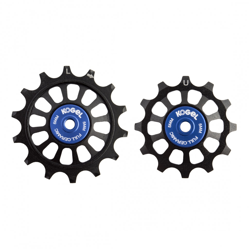 KOGEL PULLEY ALLOY OS 12/14T FULL-CERAMIC SHIMANO R9100/R8000/R7000 PAIR BK/BU