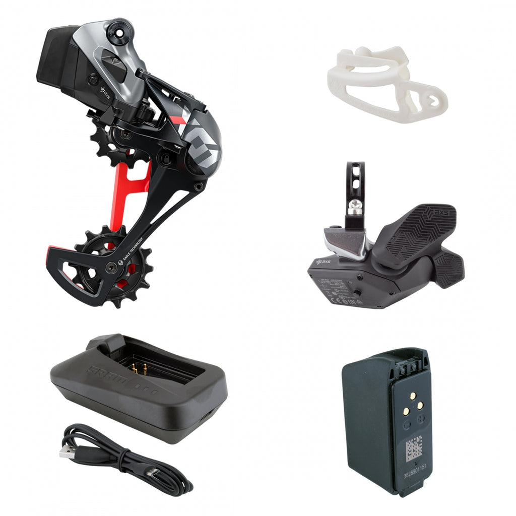 GROUP UPGRADE KIT SRAM X01 EAGLE AXS ROCKER SHIFTER/RDwBATT/CHARGER-CORD/GAP-TOOL RED