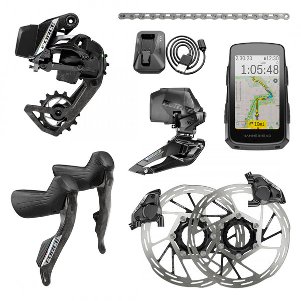 SRAM FORCE ETAP AXS 2X E1 HRD HAMMERHEAD KAROO/SHIFTER/HYD ED FM FD/CHAIN 114L/RD 36T MAX BAT/FD/160 CL/BAT-CHARGER-CORD (P)