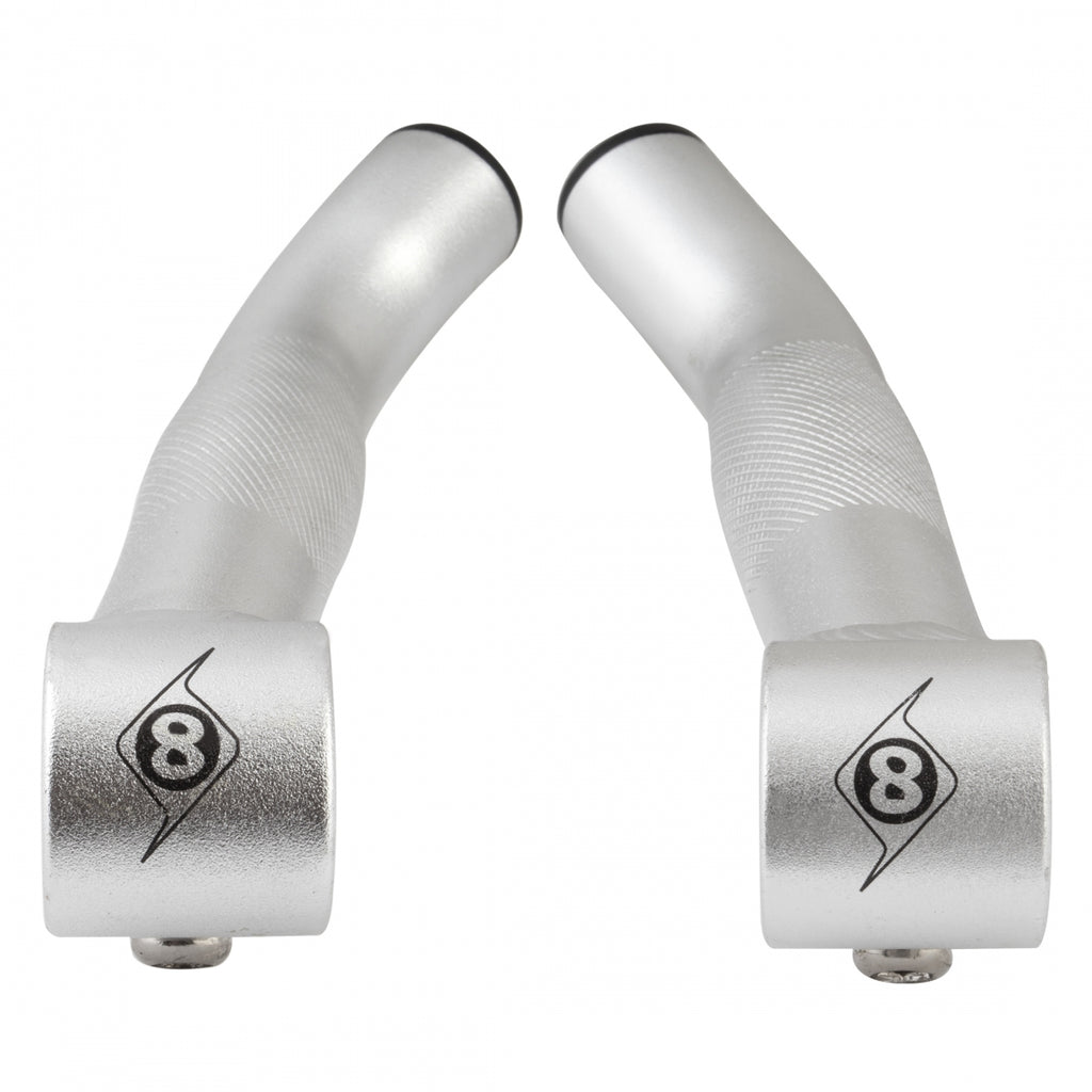 ORIGIN 8 BAR ENDS C-LITE SHORT ALLOY SILVER