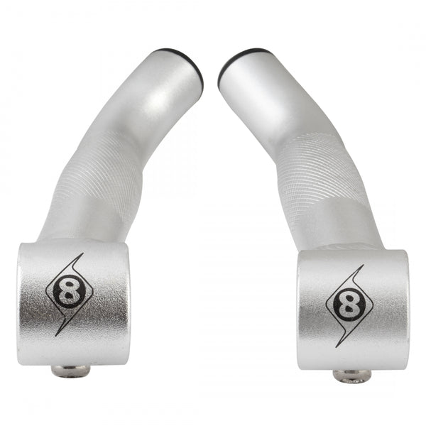 ORIGIN 8 BAR ENDS C-LITE SHORT ALLOY SILVER