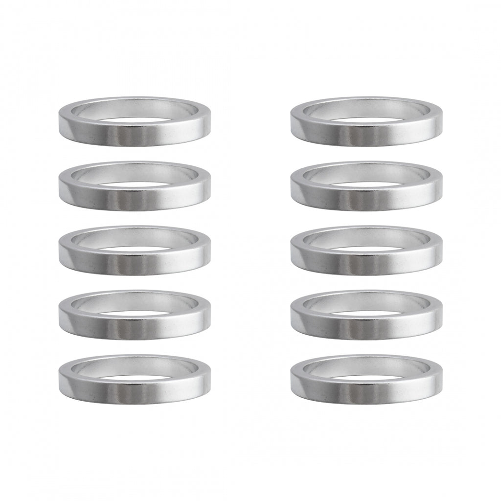 ORIGIN 8 SPACER ALLOY 5mmx1-1/8 SILVER BGof10