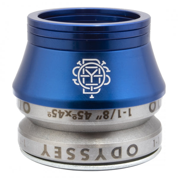ODYSSEY INT MX 1-1/8 12mm BLUE w/CONICAL SPACER
