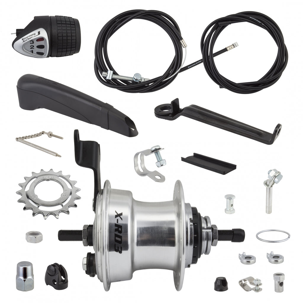 S/A 3sp XRD3 DRUM 70mm 36 SILVER w/TRIM KIT/TWIST-SHIFTER TSS33 117/163mm 18T NON-ROTARY