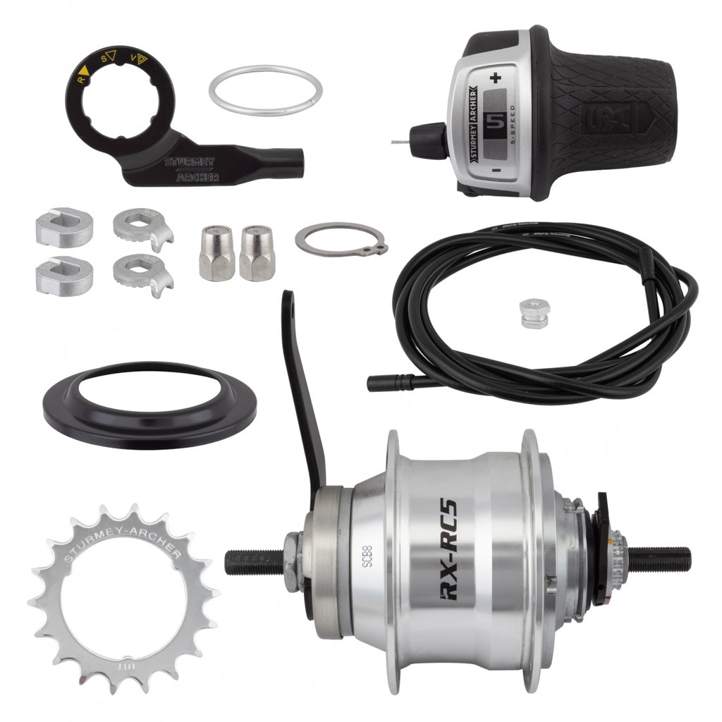 S/A 5sp RXRC5 CB 36 SILVER w/TRIM KIT/TWIST-SHIFTER TSC50/CABLE 1700mm 18T 135/185mm ROTARY