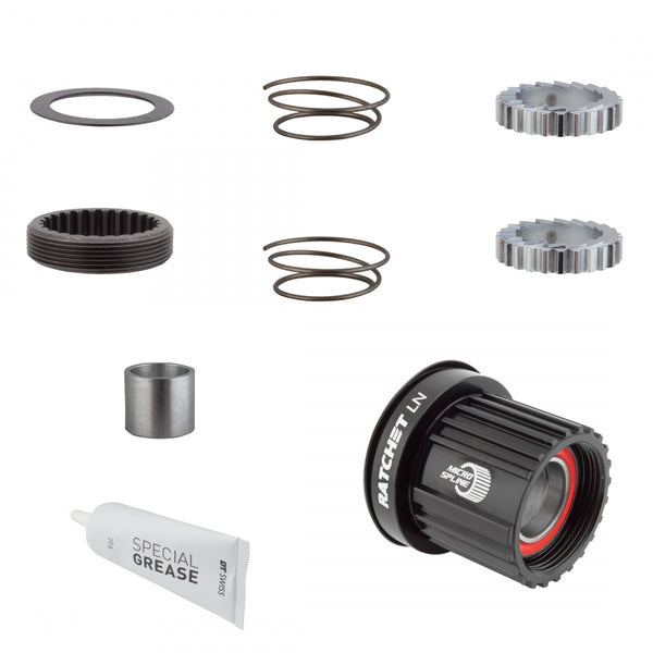 DT UPGRADE KIT 3-PAWL TO RATCHET LN ALLOY 18T MICROSPLINE