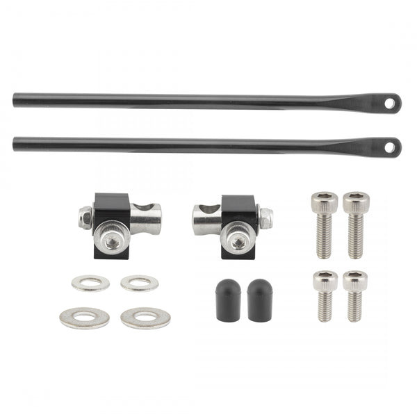 REAR TUBUS MOUNTING SET 240mm w/CLAMPS & HDWR BLACK