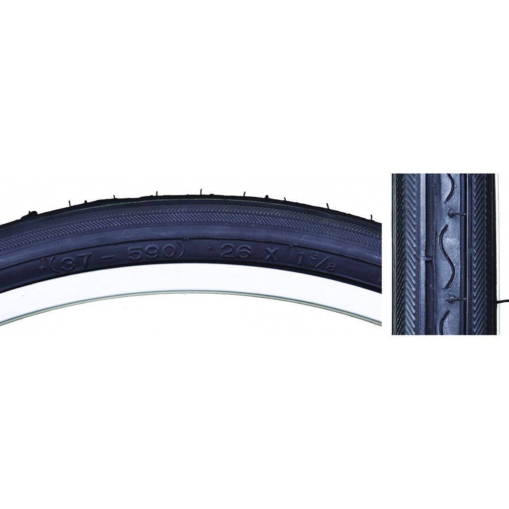 SUNLITE 26x1-3/8 BK/BK RD K40 WIRE