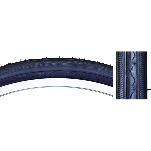 SUNLITE 26x1-3/8 BK/BK RD K40 WIRE