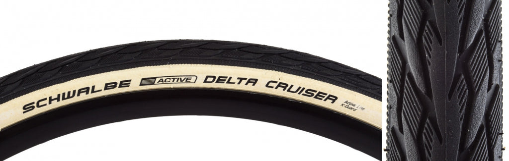 SWB DELTA CRUISER 700x28 ACTIVE TWIN K-GUARD BK/WH SBC WIRE