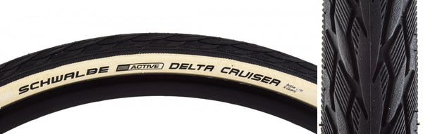 SWB DELTA CRUISER 700x28 ACTIVE TWIN K-GUARD BK/WH SBC WIRE