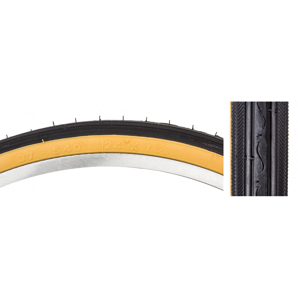 SUNLITE 24x1-3/8 BK/GM RD K40 WIRE