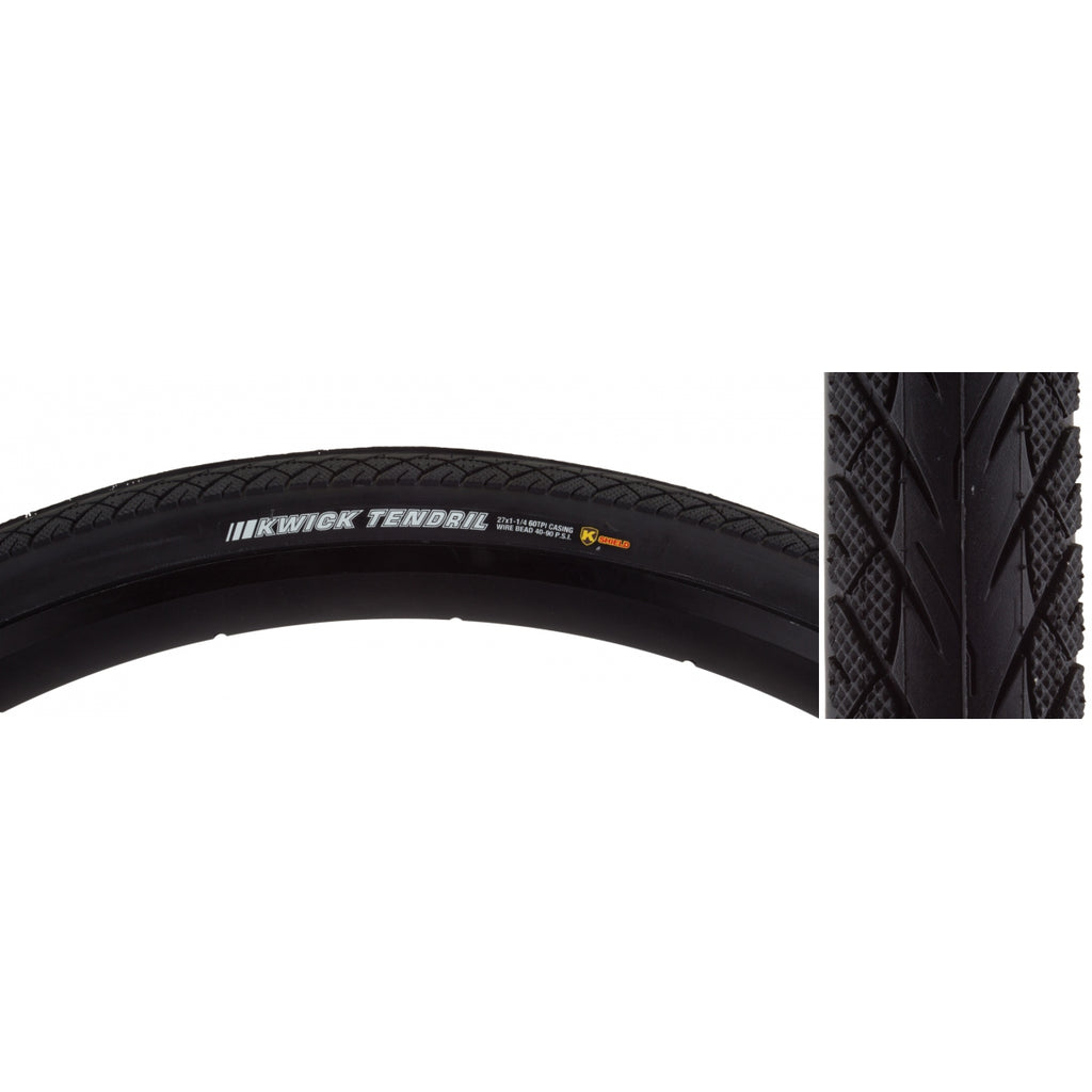 KEN KWICK TENDRIL SPORT 27x 1-1/4 BK/BK SRC/KS/60 WIRE 100psi E25 REF HP