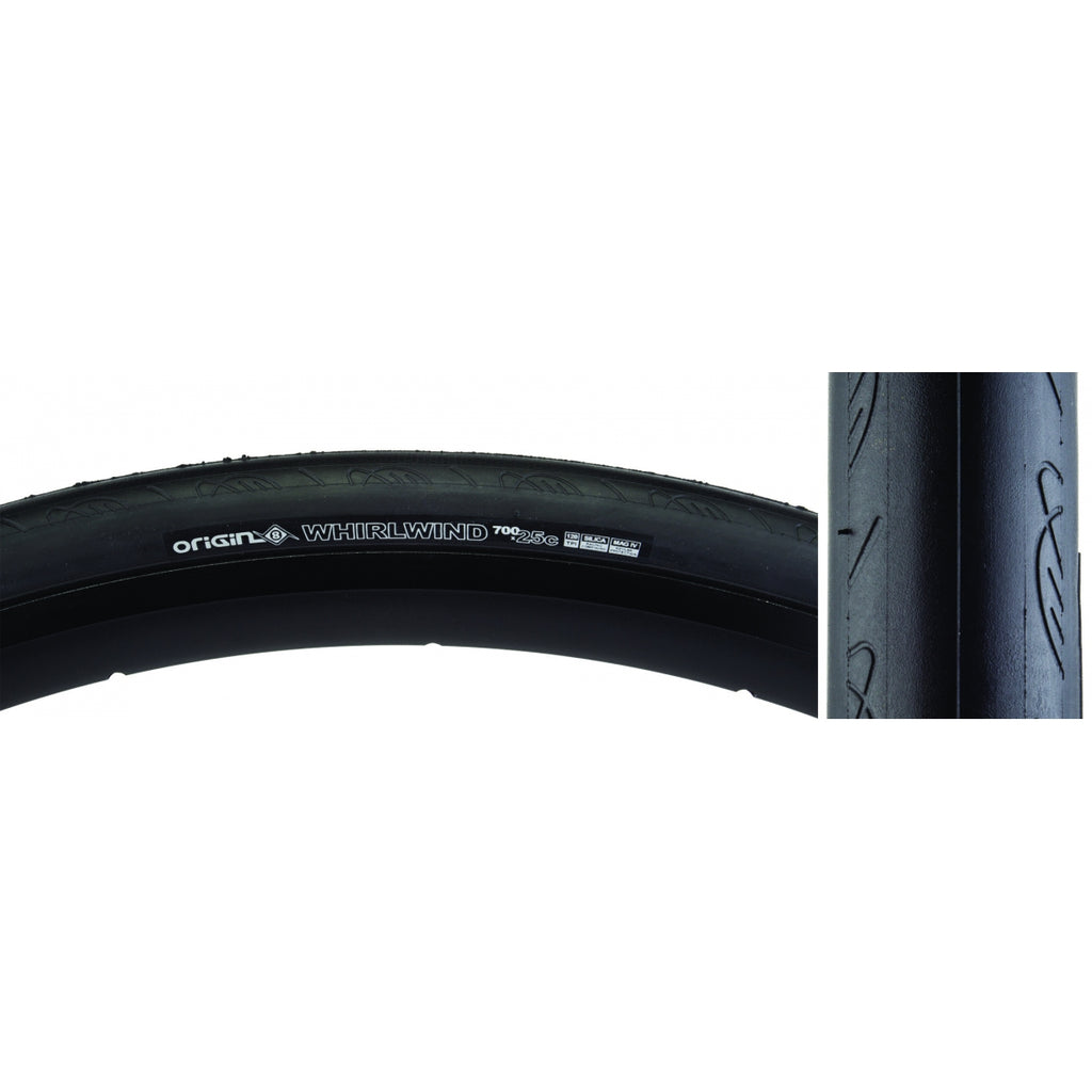 ORIGIN 8 WHIRLWIND 700x25 FOLD BELT BK/BK