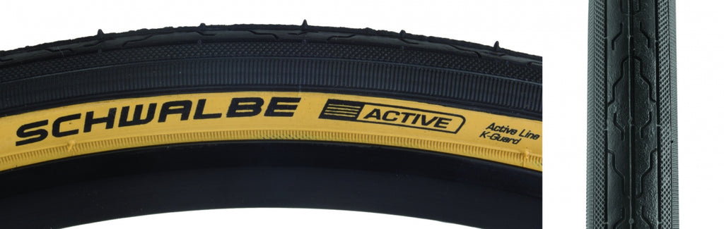 SCHWALBE CLASSIC HS180 ACTIVE TWIN K-GUARD 26x1-1/8x1-1/4 BK/GW SBC WIRE