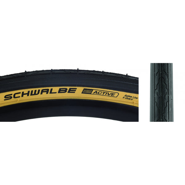 SCHWALBE CLASSIC HS180 ACTIVE TWIN K-GUARD 26x1-1/8x1-1/4 BK/GW SBC WIRE