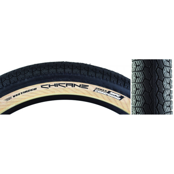 VEE CHICANE 26x3.5 BK/TAN WIRE/72