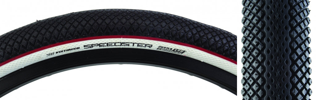 VEE SPEEDSTER 20x1-1/8 BK/WH/RD-STRIPE LSG FOLD