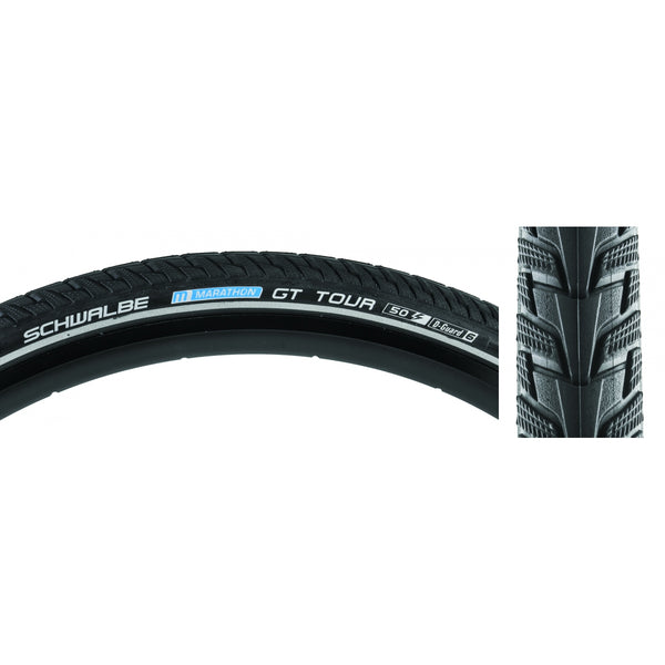 SCHWALBE MARATHON GT TOUR PERF TWIN DUALGUARD 26x2.0 BK/BK/REF ENDURANCE E50 WIRE