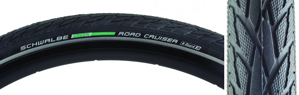 SWB ROAD CRUISER 27.5x1.40 / 26x1-1/2x1-3/8 (37-584) ACTIVE TWIN K-GUARD BK/BSK/REF GN-COMPOUND WIRE