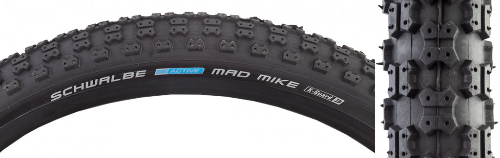 SWB MAD MIKE 20x1.75 ACTIVE TWIN K-GUARD BK/BK SBC WIRE