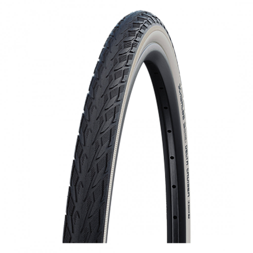 SWB DELTA CRUISER PLUS 26x1-3/8 TWIN SKIN P-GUARD BK/WH/REF E50 WIRE