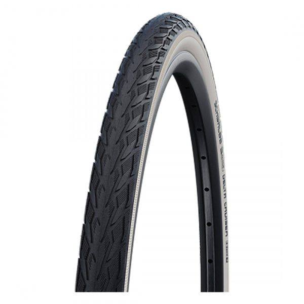 SWB DELTA CRUISER PLUS 26x1-3/8 TWIN SKIN P-GUARD BK/WH/REF E50 WIRE