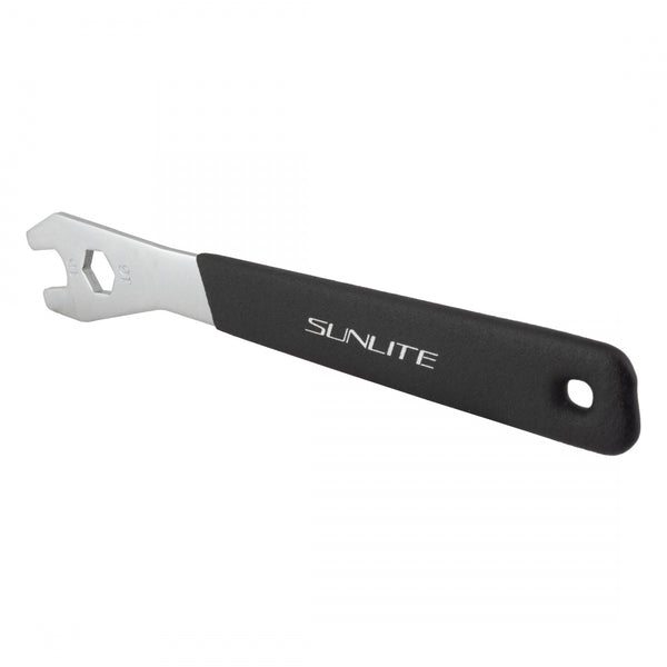 PEDAL WRENCH SUNLITE SLIM 15mm w/16mm-BOXEND BK/SL