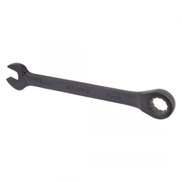 PEDAL WRENCH AFFINITY SLIM COMBO 15mm-BOX/OPEN-END LONG BLACK