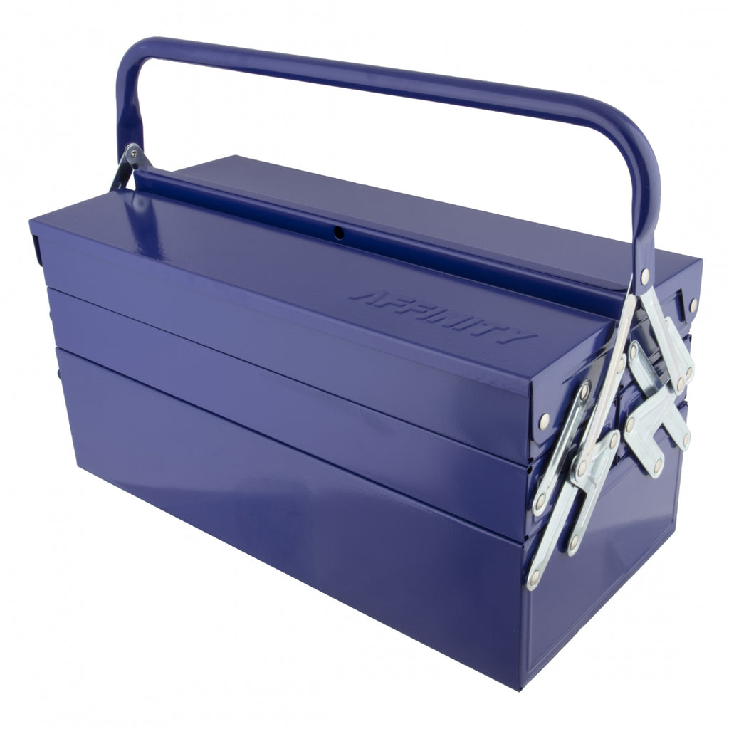 BOX AFFINITY LARGE TRIPLE TRAY 16.5x8x8.5in BLUE