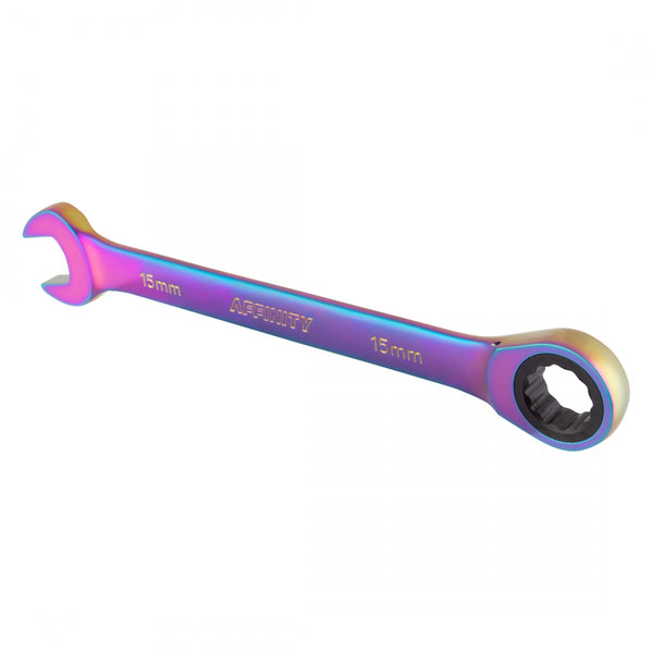 PEDAL WRENCH AFFINITY SLIM COMBO 15mm-BOX/OPEN-END LONG OIL-SLICK