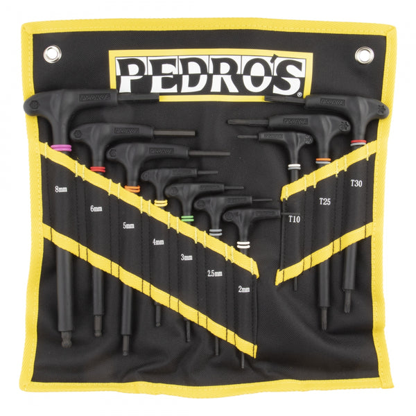 ALLEN WRENCH PEDROS T-HANDL PRO TAIL-LIGHT II HEX/TORX 10pc BLACK